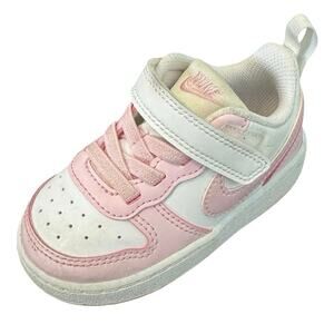 Nike Court Borough Recraft 6 Low Toddler/Baby Girl Shoe DV5458-105 Pink 6C white